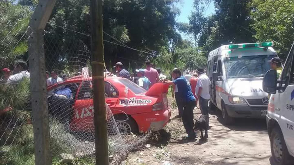 LESIONES LEVES. Reginato sufrió golpes en la cara y su navegante se fracturó el codo. FOTO ENVIADA POR UN LECTOR