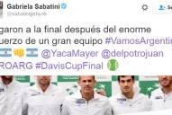 Nalbandian, Sabatini y Mercedes Paz brindan su apoyo en las redes sociales