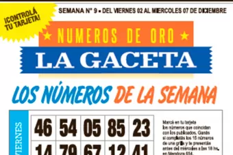 La grilla completa de los Números de Oro: el pozo acumulado es de $ 300.000