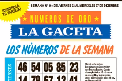 La grilla completa de los Números de Oro: el pozo acumulado es de $ 300.000