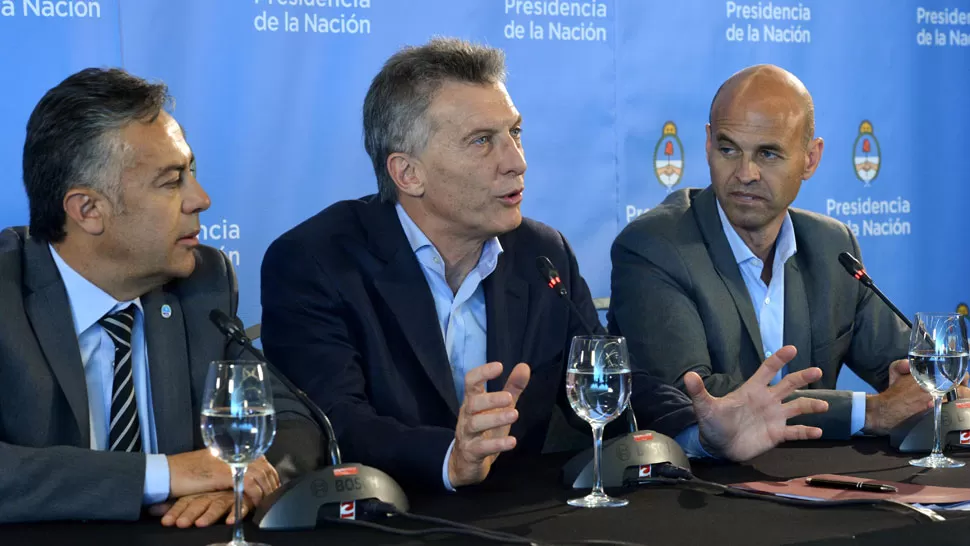 MAURICIO MACRI. El presidente, durante su visita de ayer a la provincia de Mendoza. DYN