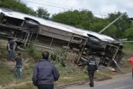 Mirá cómo quedó el colectivo que volcó en Carlos Paz