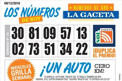 Los Números de Oro de LA GACETA