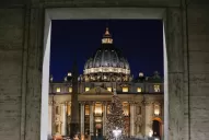 Un árbol de Navidad ilumina San Pedro