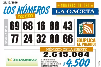 Los Números de Oro de LA GACETA