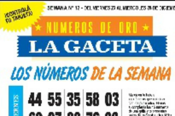 La grilla completa de los Números de Oro