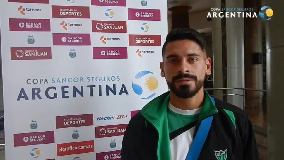 EL VOLANTE ELEGIDO. Juan Galeano, sin muchas chances en San Martín de San Juan, rescindirá su contrato para sumarse al equipo que conduce Diego Cagna.  