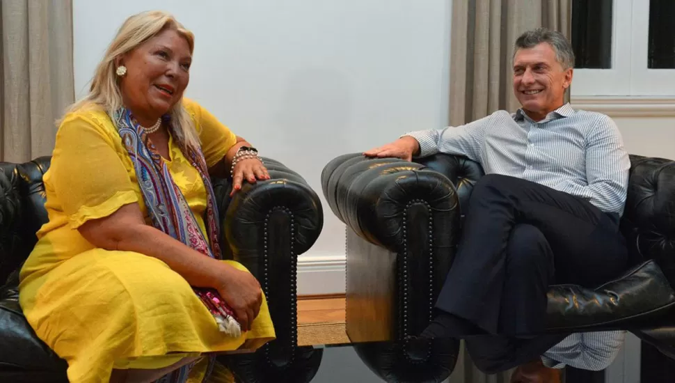 ELISA CARRIÓ Y MAURICIO MACRI. FOTO TOMADA DE TN.COM.AR