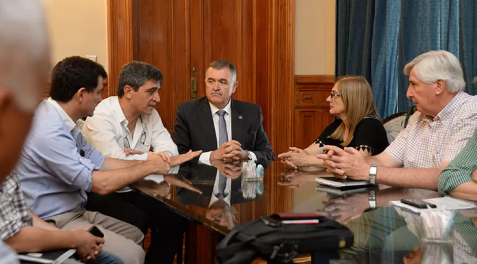 A CARGO DEL PE. Jaldo encabezó la reunión del comité de Crisis. COMUNICACIÓN PÚBLICA