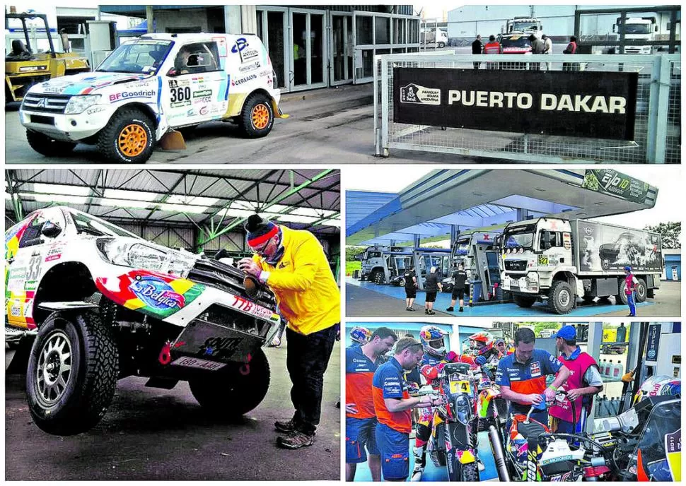 A TODO TRABAJO. Mientras en cada sitio por donde pasará la carrera siguen los preparativos, en Asunción los equipos trabajan contrarreloj para poner a punto a las unidades que tomarán parte de la carrera desde el domingo. Las verificaciones técnicas y administrativas se extenderán desde hoy y hasta mañana. 