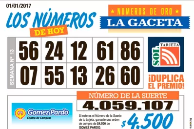 Los Números de Oro de LA GACETA