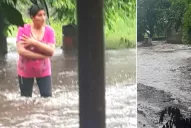 Video: desbordó una acequia en Río Seco a causa de las lluvias