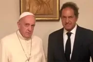 Scioli al papa Francisco: Gracias por la posibilidad de saludarlo y conversar