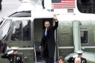 Con Melania y Barron a su lado, Trump dio inicio a un nuevo ciclo