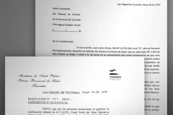 Era jefe de área en el Siprosa, y afirma que lo trasladaron por hacer denuncias