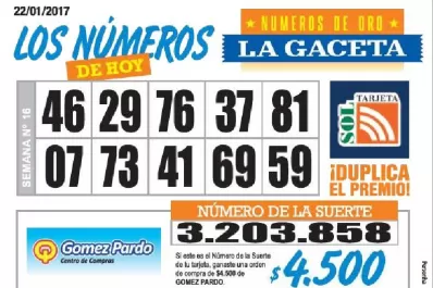 Los Números de Oro de LA GACETA