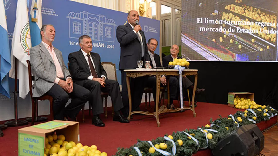 Manzur había confirmado el reingreso del limón a EEUU en un acto oficial. FOTO DE COMUNICACIONTUCUMAN.GOB.AR. 