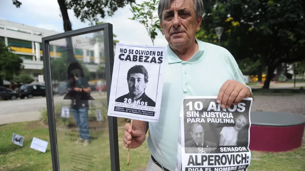 ALBERTO LEBBOS. El padre de Paulina participó del homenaje al fotógrafo José Luis Cabezas. PRENSA MUNICIPALIDAD DE SAN MIGUEL DE TUCUMÁN