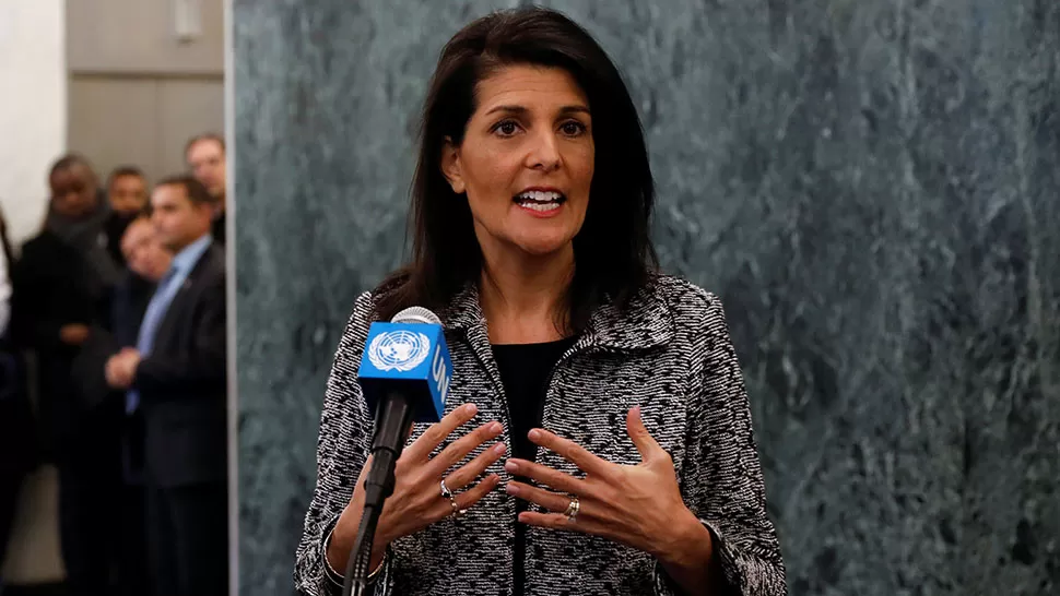 Nikki Haley, embajadora de EEUU ante la ONU. FOTO DE REUTERS.