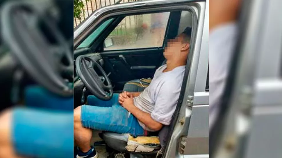 SIN REACCIÓN. La dueña del vehículo encontró al joven al amanecer.