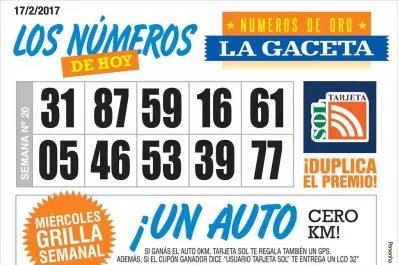 Los Números de Oro de LA GACETA