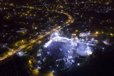 El Festival del Queso en Tafí del Valle, visto desde un drone