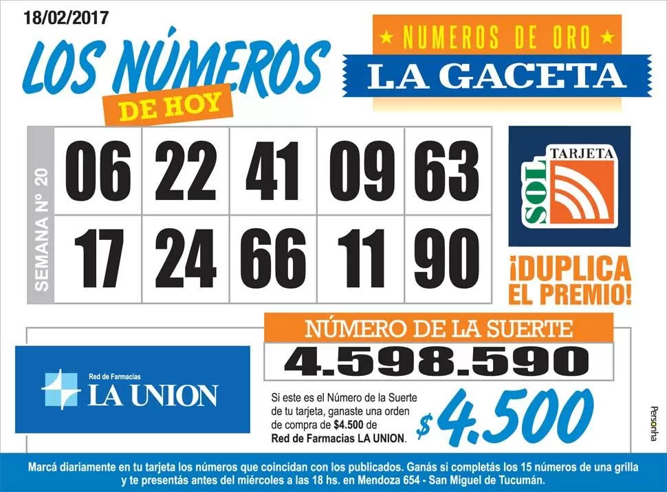 Los Números de Oro de LA GACETA