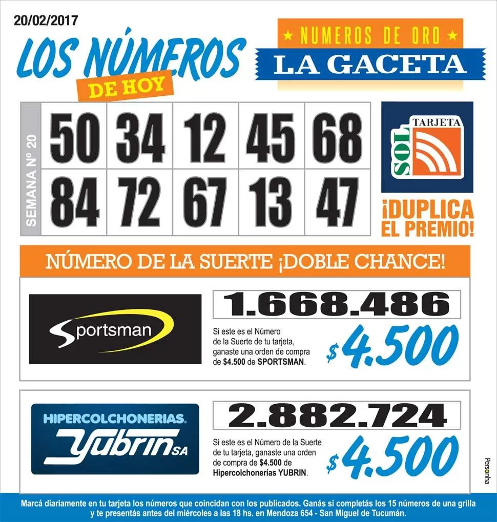 Los Números de Oro de LA GACETA