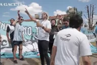 Los hinchas de Atlético llevaron al fiesta al barrio Vial