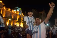 Los festejos de Atlético siguieron en la plaza Independencia