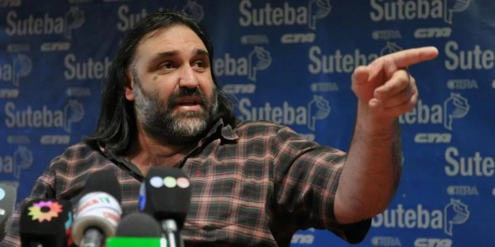 COMBATIVO. Baradel ratificó la postura dura de los docentes bonaerenses. telam 