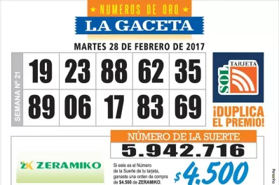 Los Números de Oro de LA GACETA