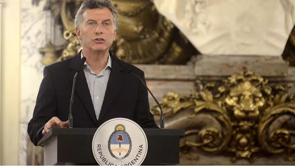 El presidente Mauricio Macri, en un acto oficial. FOTO DE ARCHIVO. 