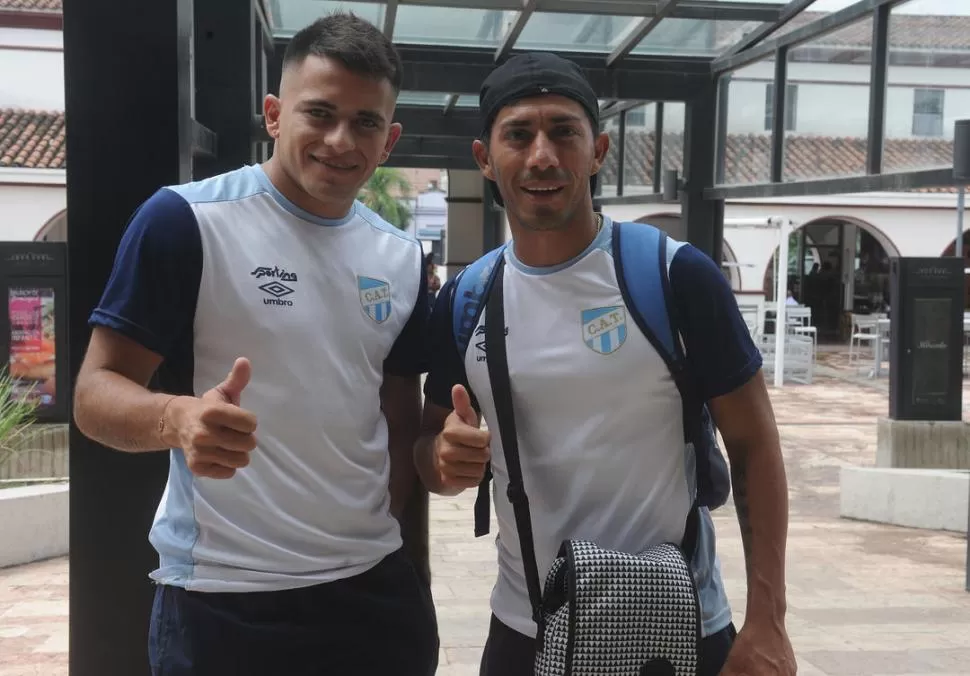 CONFIADOS. José Méndez y “Bebé” Acosta no le temen al poderoso Palmeiras. Con orden y efectividad pueden dar la nota. la gaceta / foto de antonio ferroni