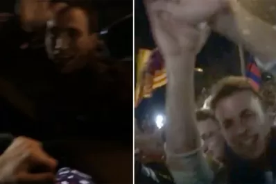Locura por Messi: mirá cómo se abalanzaron los hinchas sobre el auto del ídolo