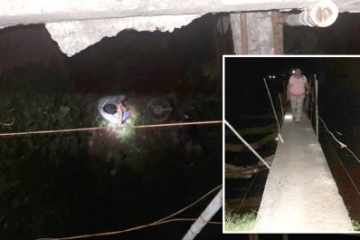 Volvía a su casa, cruzó un viejo puente y cayó al vacío