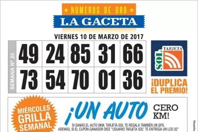 Los Números de Oro de LA GACETA