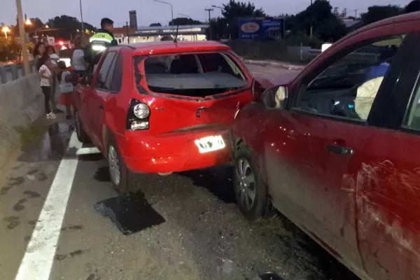 Choque múltiple en la Diagonal Norte: un hombre herido