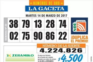 Los Números de Oro de LA GACETA
