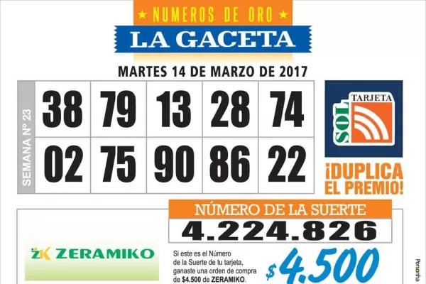 Los Números de Oro de LA GACETA
