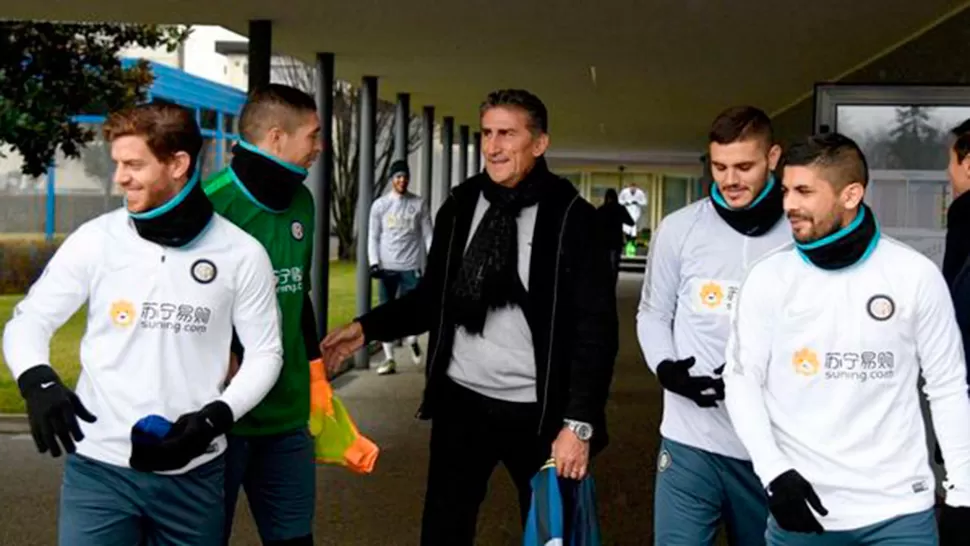 BAUZA JUNTO A ICARDI (FOTO ARCHIVO INFOBAE)