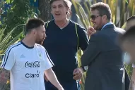 Tinelli pasó por el entrenamiento de la Selección y estrenó su nuevo cargo