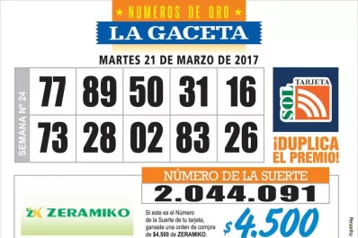Los Números de Oro de LA GACETA