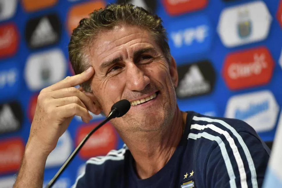 SONRISA, PESE A TODO. Argentina tambalea en las Eliminatorias pero Bauza se tiene toda la fe para esta doble fecha.  telam