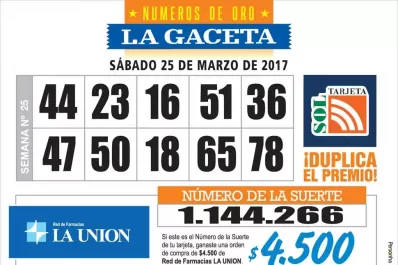 Los Números de Oro de LA GACETA