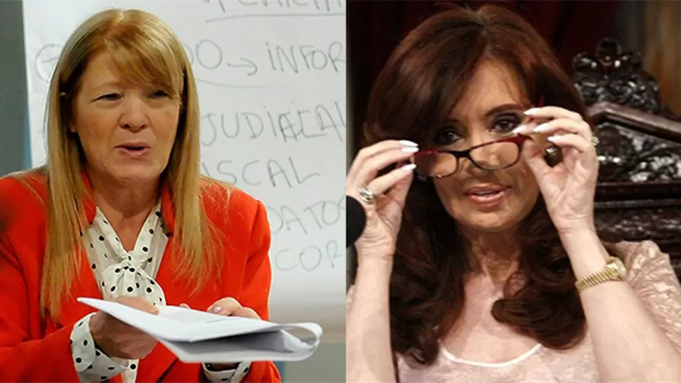 MARGARITA STOLBIZER Y CRISTINA FERNÁNDEZ. FOTO TOMADA DE DIARIOELZONDASJ.COM.AR