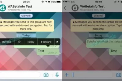 Cada vez más cerca: WhatsApp prueba el borrado de mensajes enviados