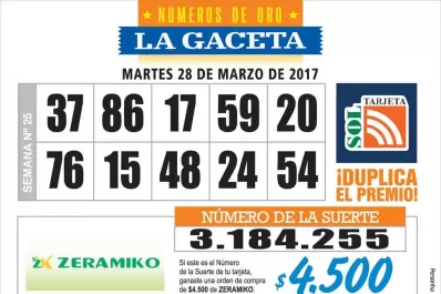 Los Números de Oro de LA GACETA
