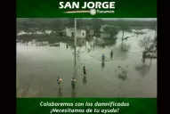 San Martín y San Jorge se solidarizan con los inundados del sur