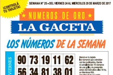 La grilla completa de los Números de Oro: ¡hay $ 240.000 en juego!